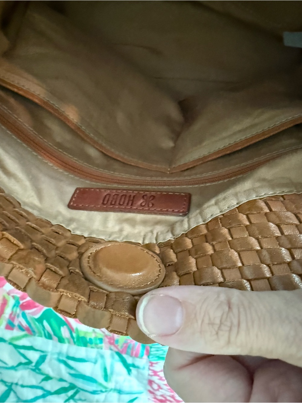 Hobo Pier Brown Woven Crossbody Shoulder Bag - Picture 5 of 6